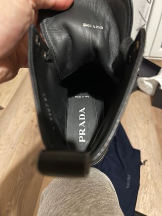 Stivali boots neri in pelle Prada tg 43