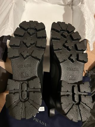 Stivali boots neri in pelle Prada tg 43