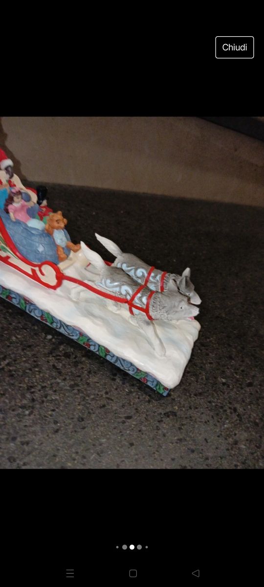 Slitta babbo Natale Jim Shore