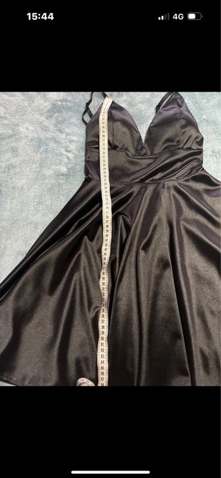 Vestito satin lucido nero nuovo