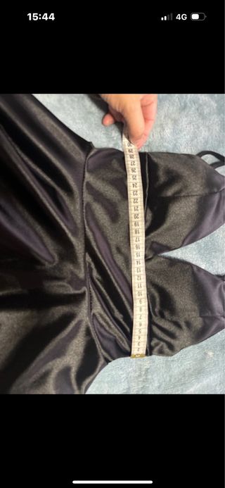 Vestito satin lucido nero nuovo