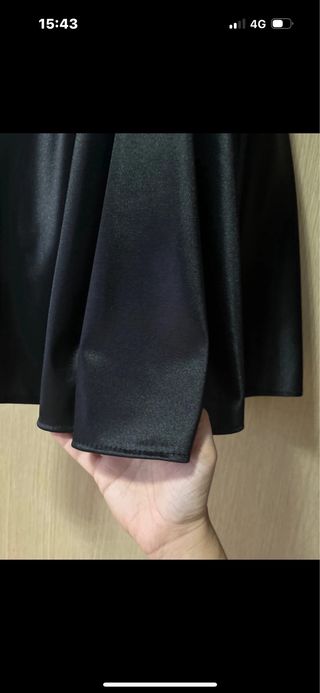 Vestito satin lucido nero nuovo