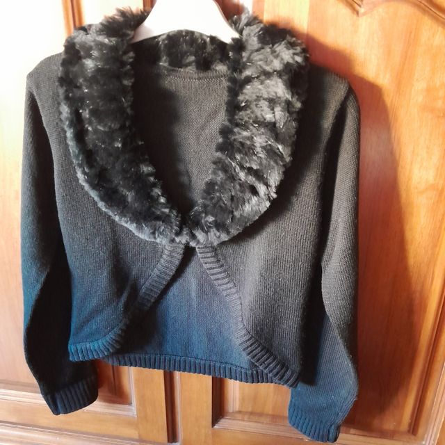 Giacchino  nero con collo in ec