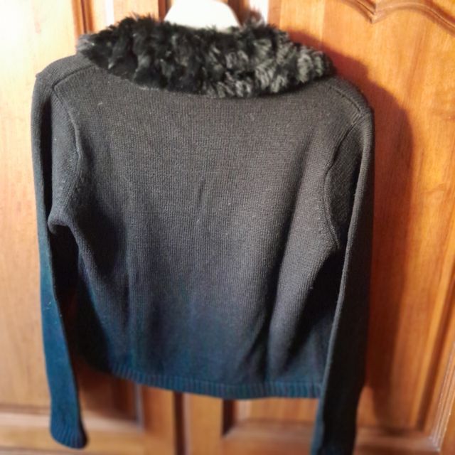 Giacchino  nero con collo in ec