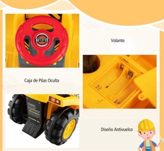 Excavadora de juguete para niños