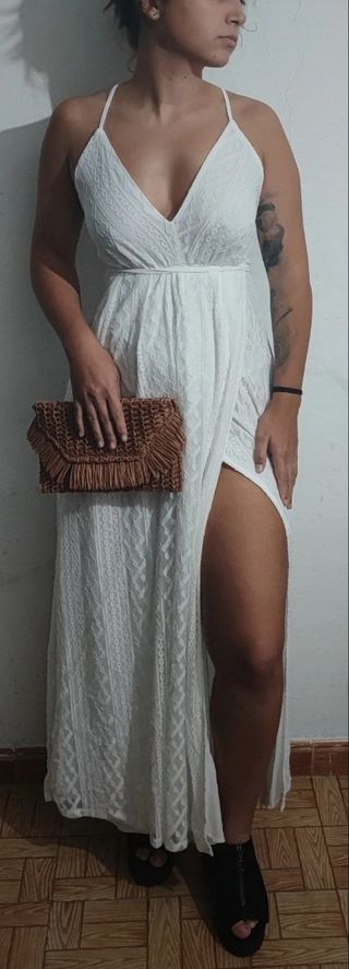 Vestido bohemio espalda abierta y abertu