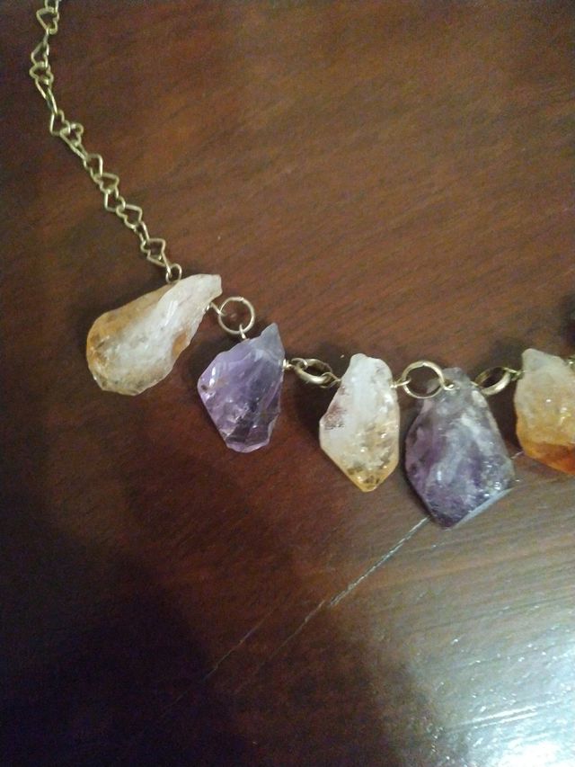 Girocollo in argento placcato oro e piet