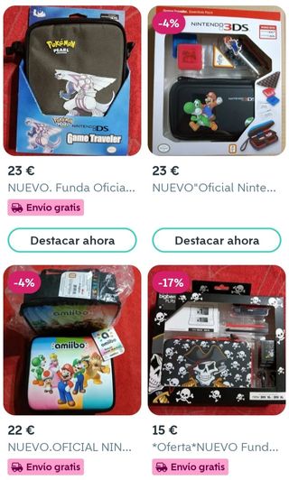  *OFERTÓN* 2 Fundas OFICIAL NINTENDO 