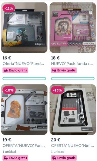  *OFERTÓN* 2 Fundas OFICIAL NINTENDO 