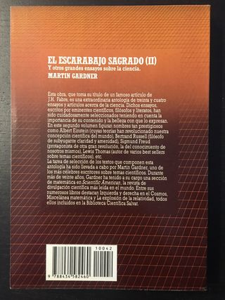 EL ESCARABAJO SAGRADO. Martin Gardner.