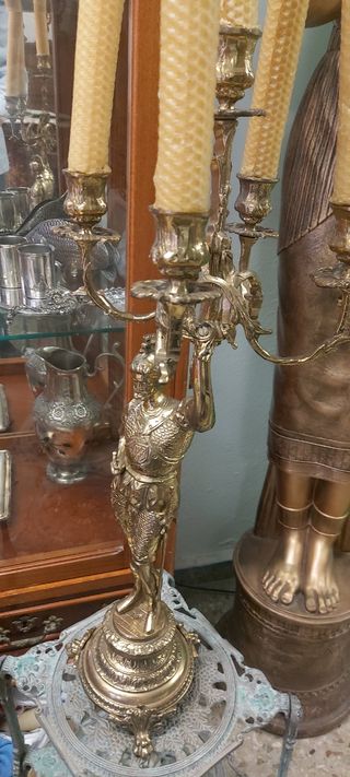 Gran candelabro bronce