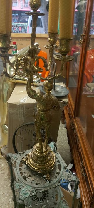 Gran candelabro bronce