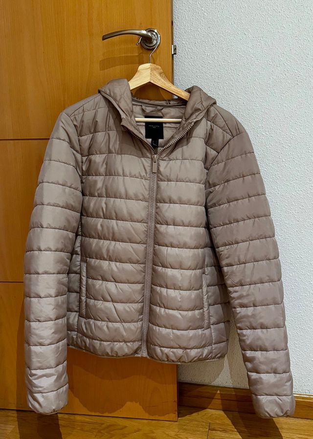 Chaqueta hombre, acolchada beige, talla L