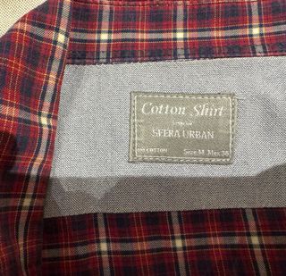 Camisa de cuadros, roja, talla M, Sfera