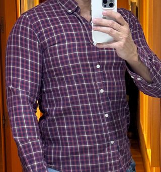 Camisa de cuadros, roja, talla M, Sfera