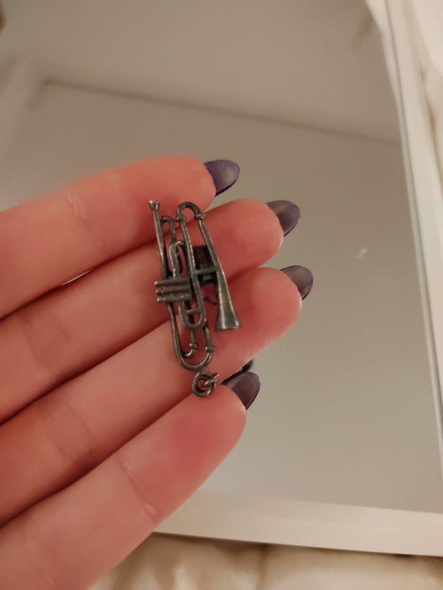 Colgante plata trompeta y amatista