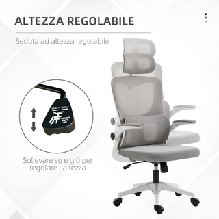 Sedia da Ufficio Ergonomica con Supporto Lombare,