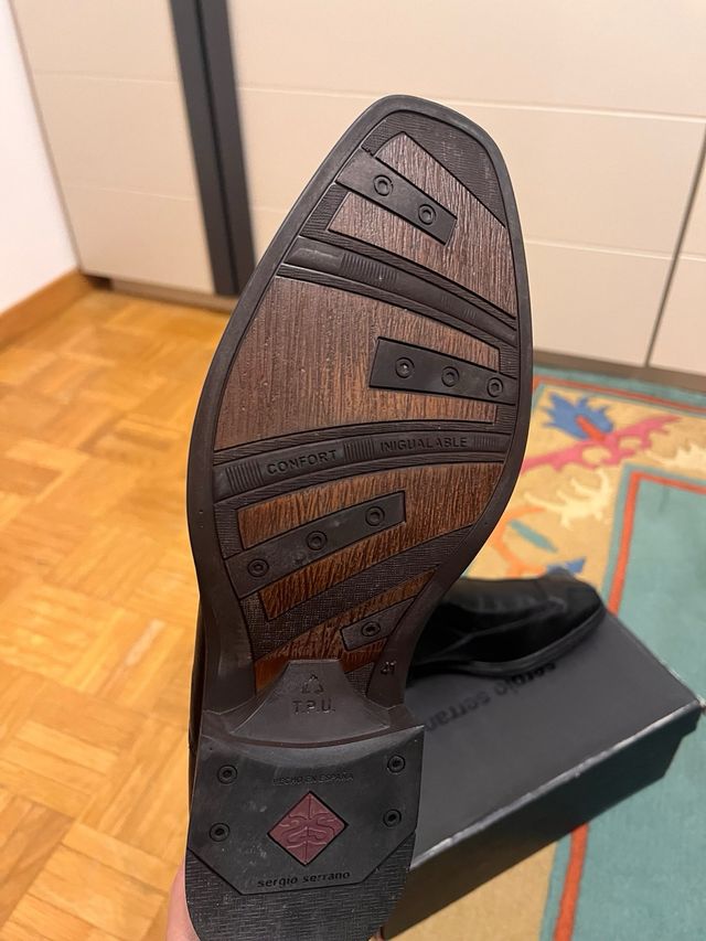 Zapatos piel negros hombre 41