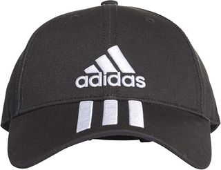 Gorra Adidas negra con logo bordado, ajustable