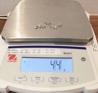 PENDIENRES DE ORO BLANCO 18K/4.4Gr