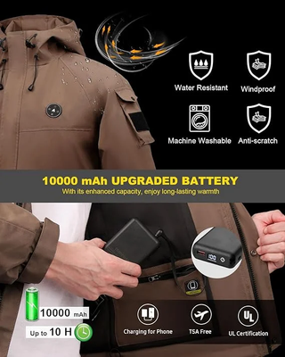 Chaqueta calefactable + bateria incluida 10000mah