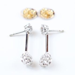 Pendientes oro blanco con brillantes