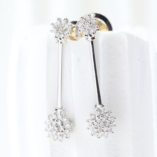 Pendientes oro blanco con brillantes