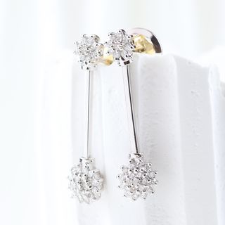 Pendientes oro blanco con brillantes