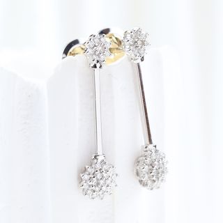 Pendientes oro blanco con brillantes