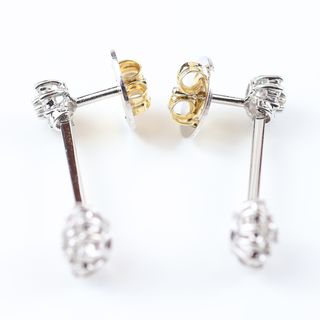 Pendientes oro blanco con brillantes