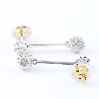Pendientes oro blanco con brillantes