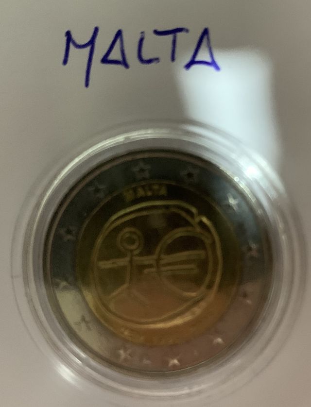 Moneda Conm. 2 Euros X ANIV. UE. 2009. MALTA.