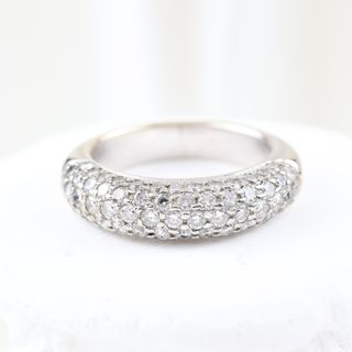 Anillo oro blanco con diamantes