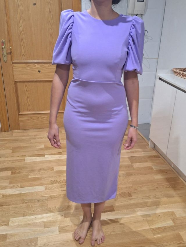 Vestido invitada lila o malva