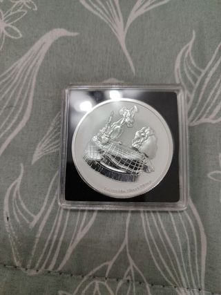 1 onza plata dama y vagabundo  2022