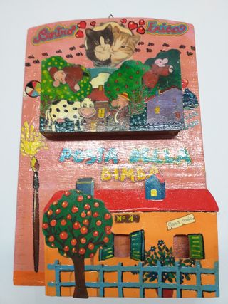 Organizzatore in legno da parete bambina