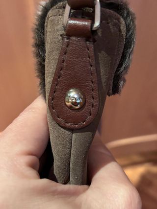 Bolso Furla de ante y pelo marron
