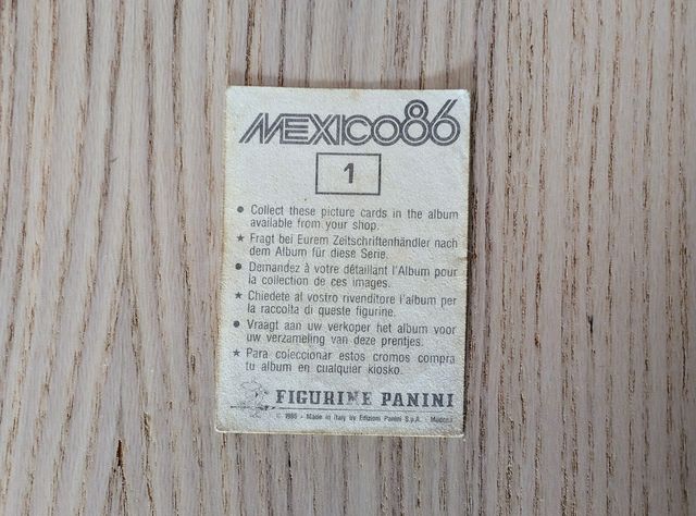 Cromo 1 del Mundial 86