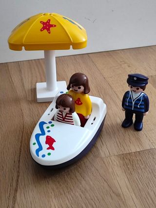PLAYMOBIL 123 FAMILIA MARINERA CON BARCA