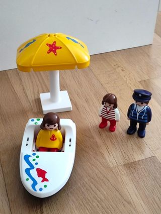 PLAYMOBIL 123 FAMILIA MARINERA CON BARCA