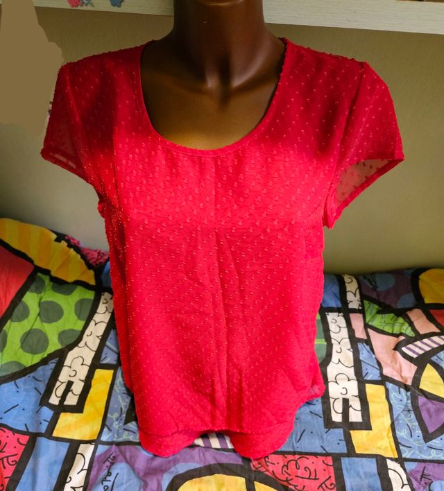 Maglia a maniche corte rossa OVS taglia XL