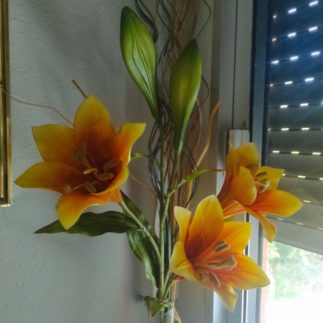 Flores decorativas de plástico 