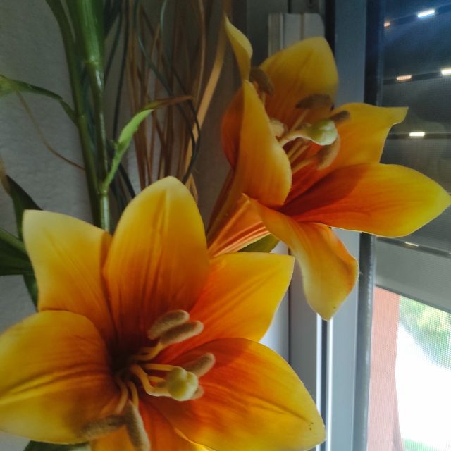 Flores decorativas de plástico 