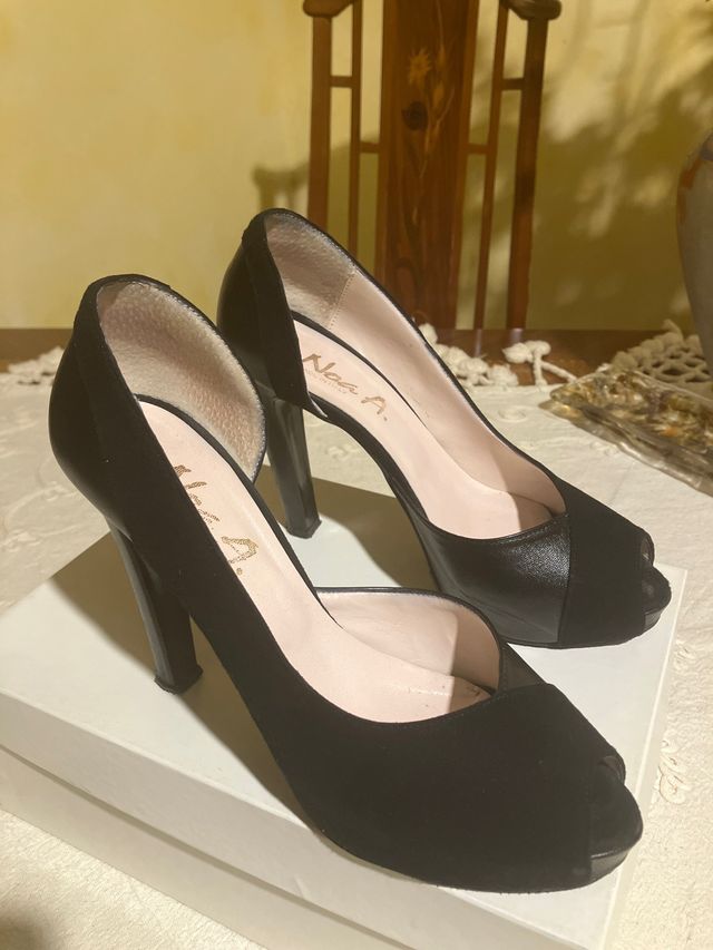 Scarpe con tacco nere tg 38
