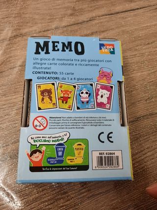 MEMO carte da gioco Lisciani