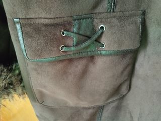 Abrigo de piel vuelta marrón Marca Baronia