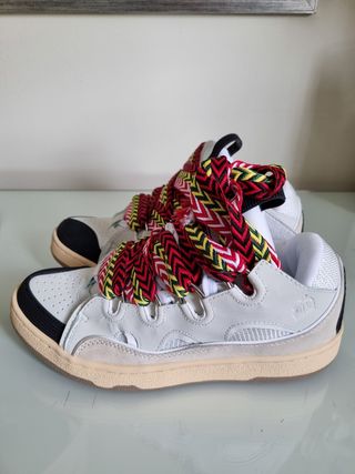 Leather curb sneakers LANVIN