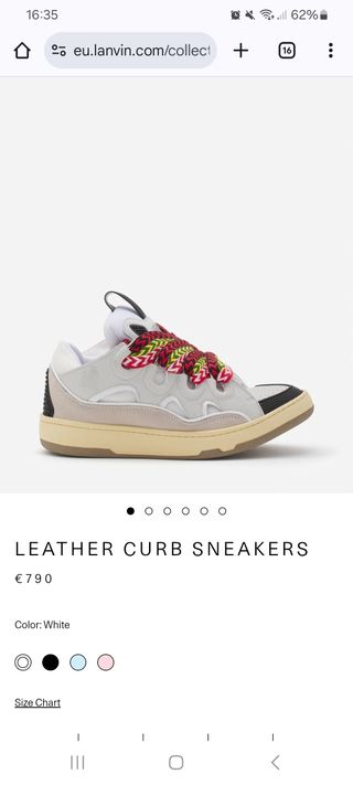 Leather curb sneakers LANVIN