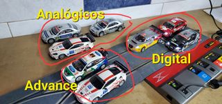 Coches Scalextric Digital y Advance