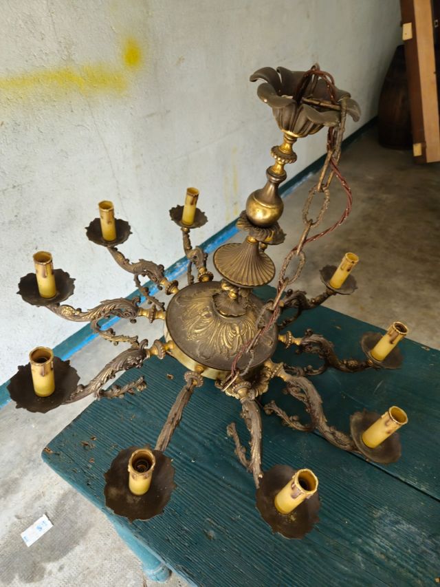 Lampadario in ottone